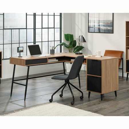 SAUDER Ambleside L-Desk Sw , Spacious work surface for laptop, lamp, and more 431621